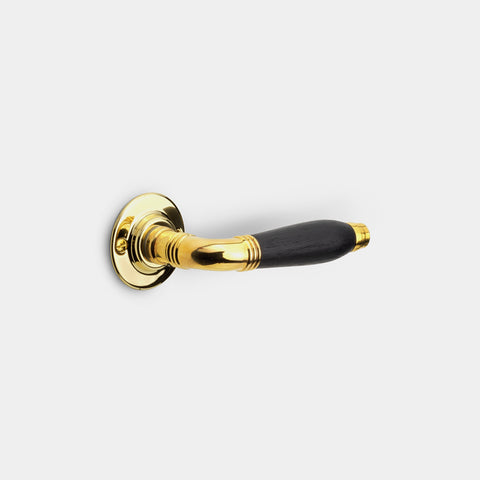 Door handle TIMELESS 1934 – Unlacquered Brass/Ebony