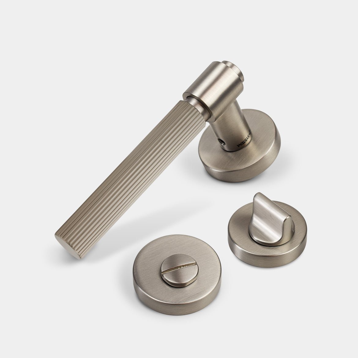 Brushed steel door deals handles